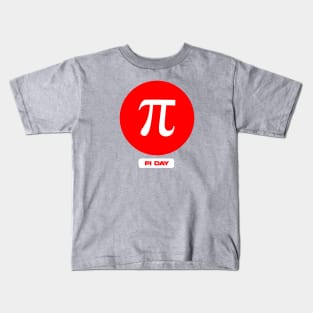 Red Pi day Design Kids T-Shirt